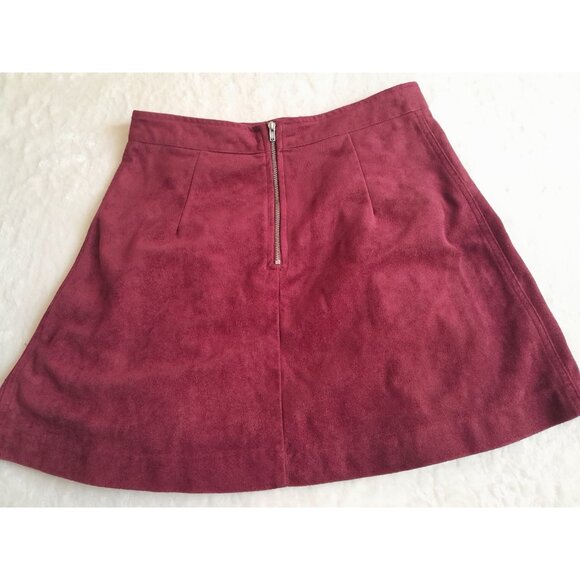 Womens Small Hippie Go Go 60s Western Cowgirl Faux Suede Lace Front Mini Skirt - Picture 3 of 7